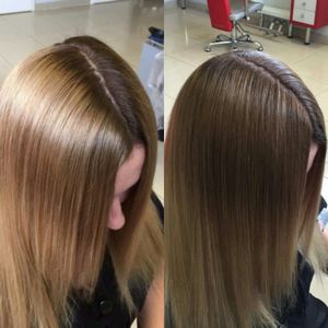 Выравнивание цвета волос после мелирования